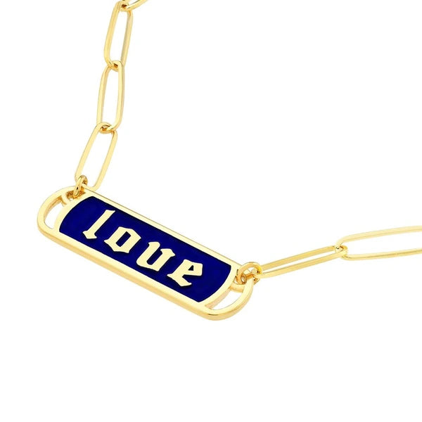 EN/Amel Love Paper Clip Necklace