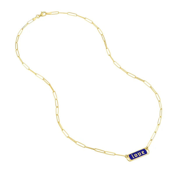 EN/Amel Love Paper Clip Necklace