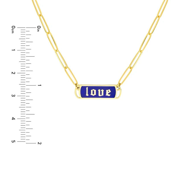 EN/Amel Love Paper Clip Necklace