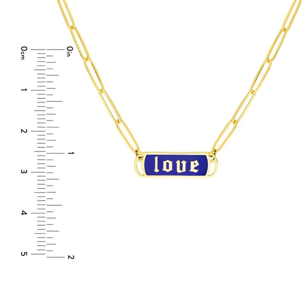 EN/Amel Love Paper Clip Necklace
