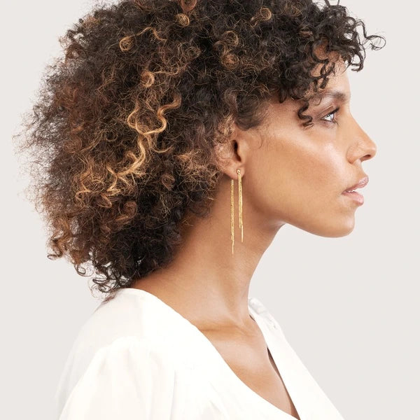 Mixed Tassel Front & Back Earrings
