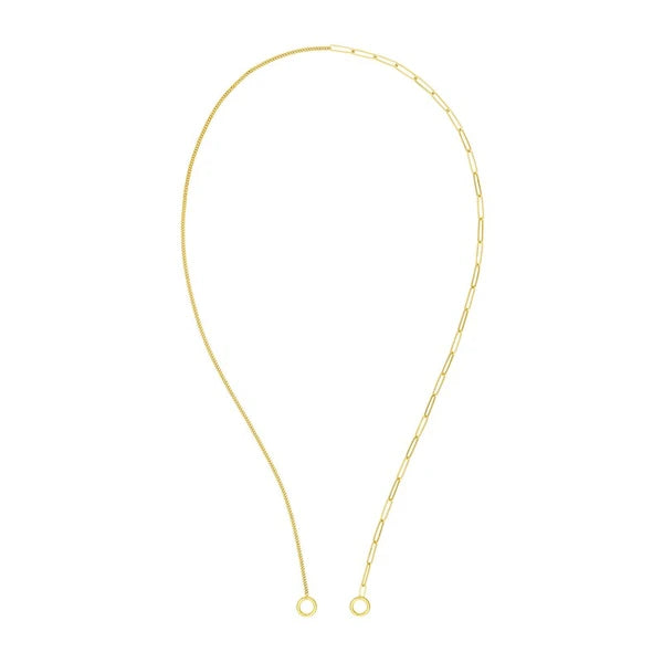 50/50 Paper Clip + Curb Split Chain