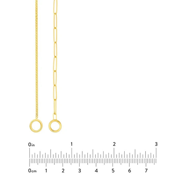 50/50 Paper Clip + Curb Split Chain