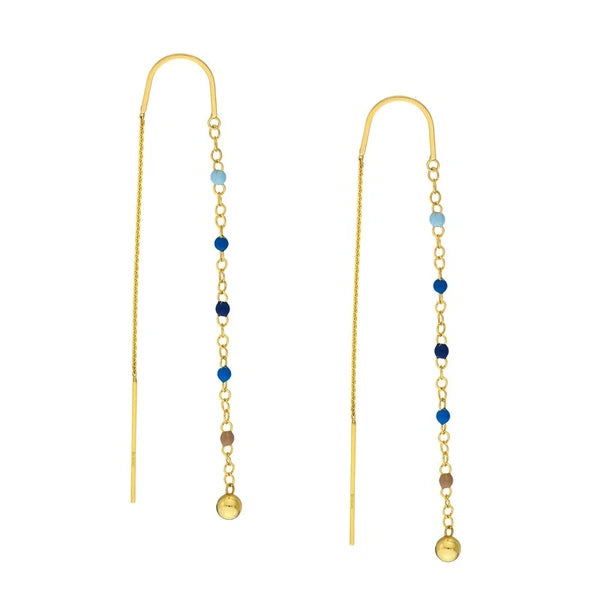 Ombre Blue EN/Amel Threader Earrings