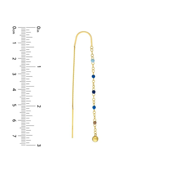 Ombre Blue EN/Amel Threader Earrings