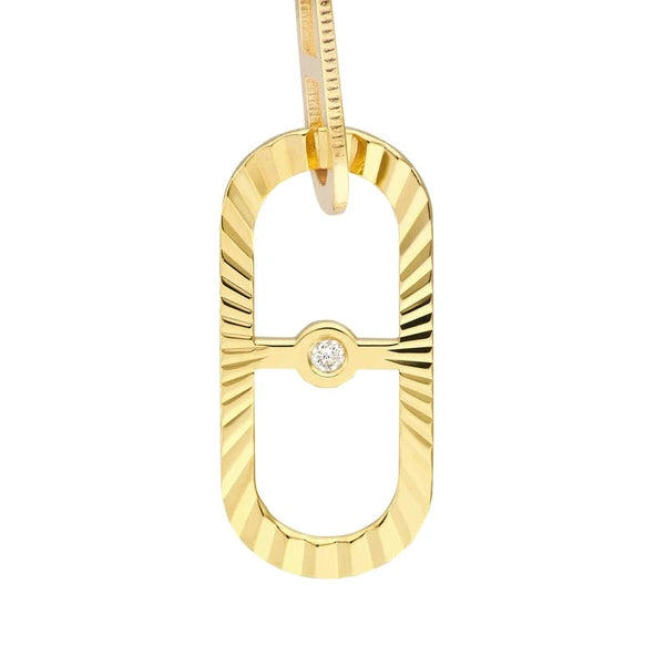 Interlocking Diamond Radiant Link Earrings