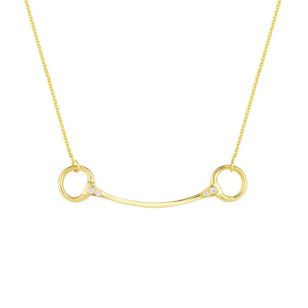 Diamond Horse Bit Station Necklace