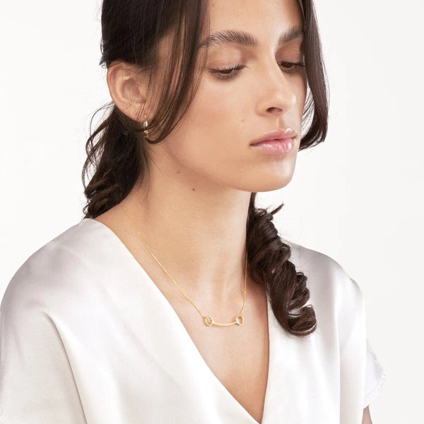 Diamond Horse Bit Station Necklace
