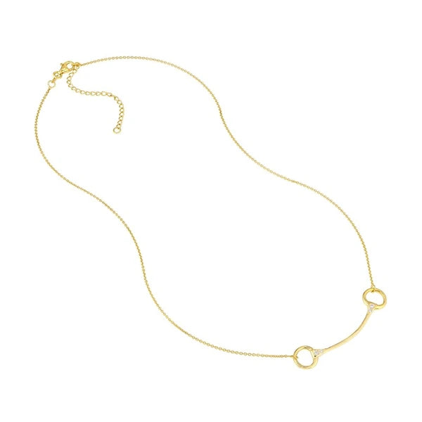 Diamond Horse Bit Station Necklace