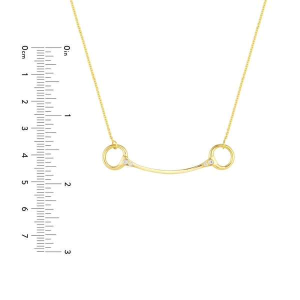 Diamond Horse Bit Station Necklace