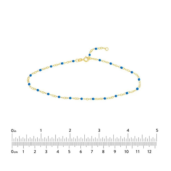 Cobalt EN/Amel Bead on Piatto Chain