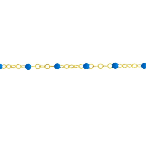 Cobalt EN/Amel Bead on Piatto Chain