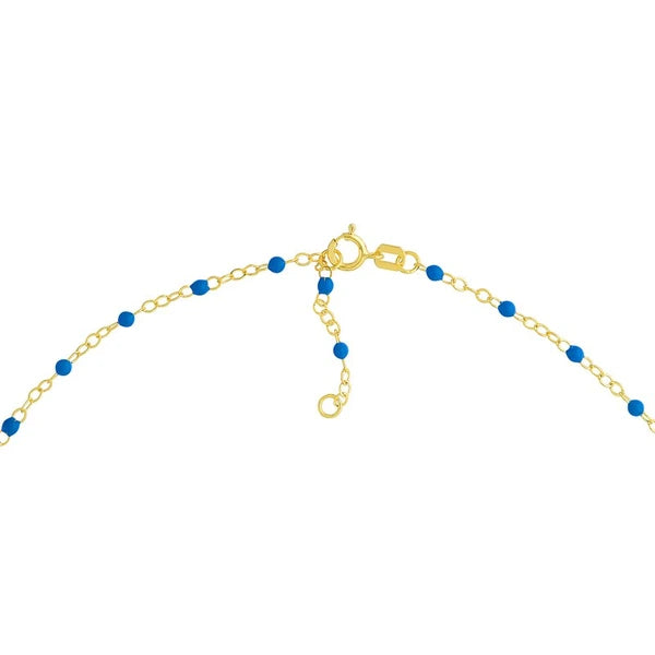 Cobalt EN/Amel Bead on Piatto Chain