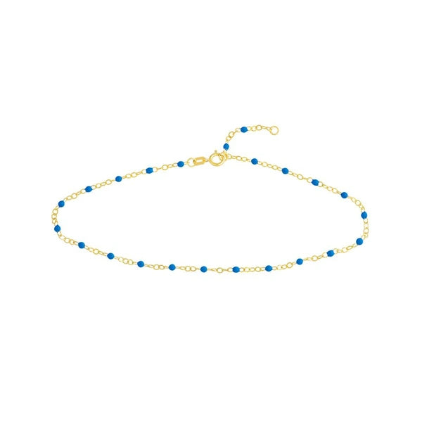 Cobalt EN/Amel Bead on Piatto Chain