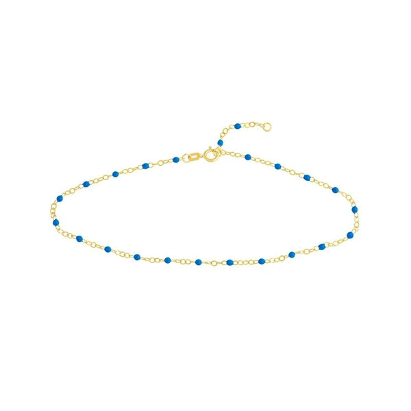 Cobalt EN/Amel Bead on Piatto Chain