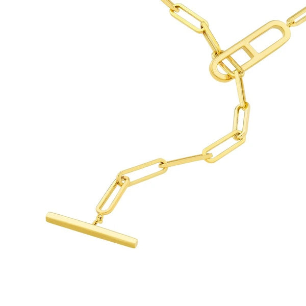 Paper Clip Toggle Necklace