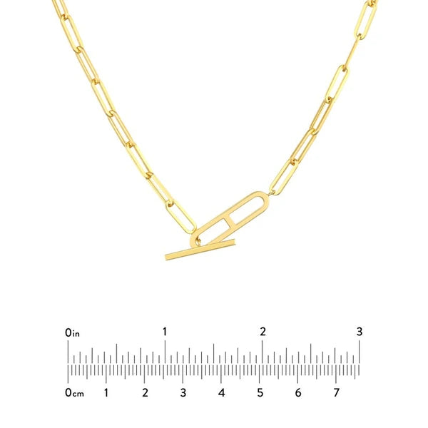 Paper Clip Toggle Necklace