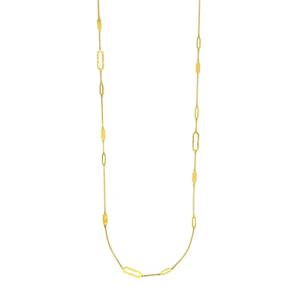 Long and Lovely D/C Paper Clip Necklace