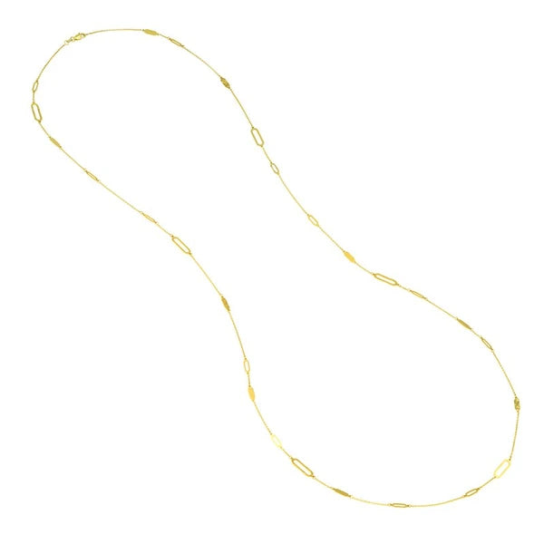 Long and Lovely D/C Paper Clip Necklace