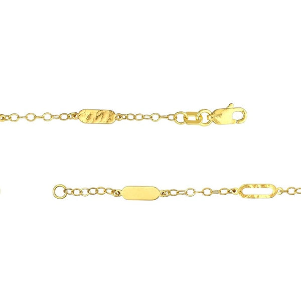 Mixed Oval Station Curb Chain Necklace