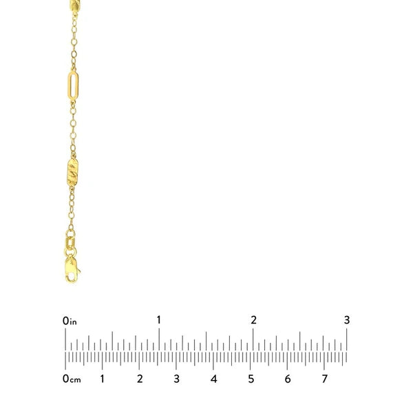Mixed Oval Station Curb Chain Necklace
