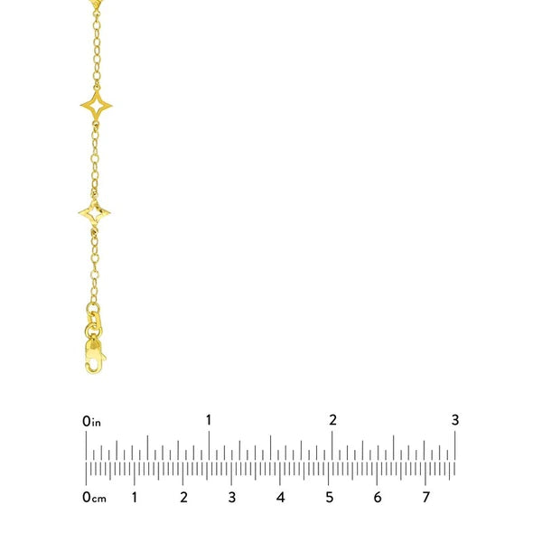 Mixed Star Station Curb Chain Necklace