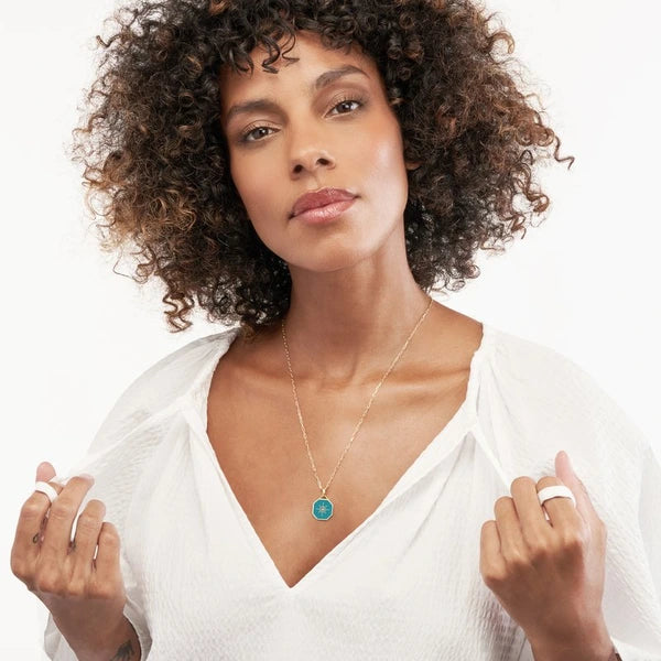 Star Teal EN/Amel Octagon Medallion