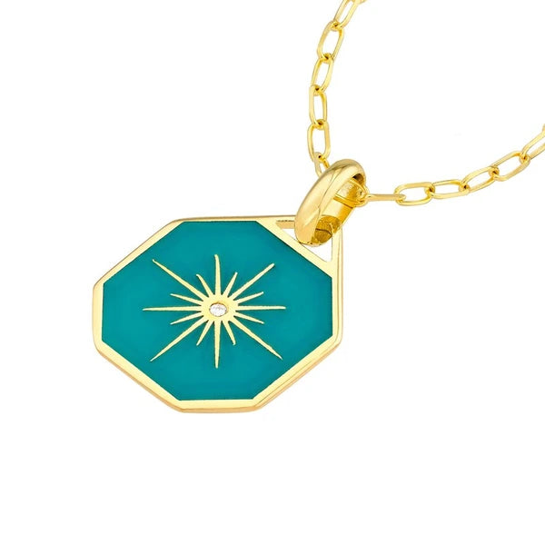 Star Teal EN/Amel Octagon Medallion