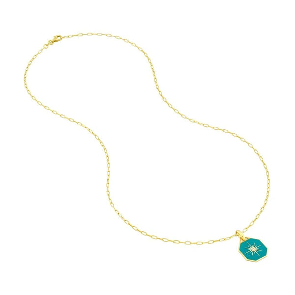 Star Teal EN/Amel Octagon Medallion