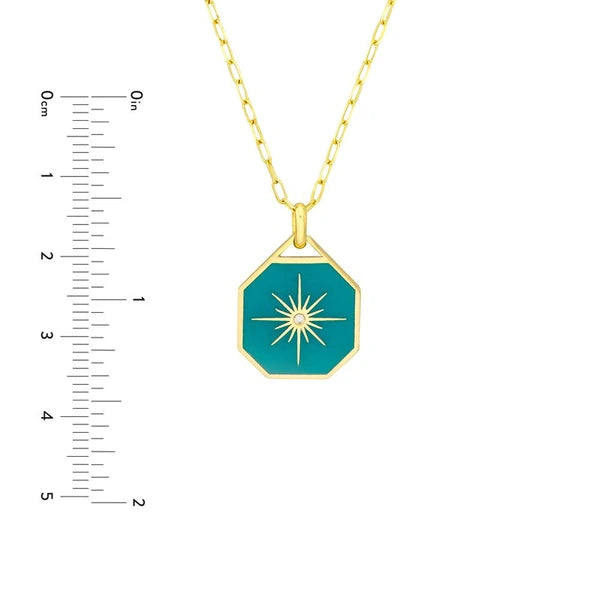 Star Teal EN/Amel Octagon Medallion