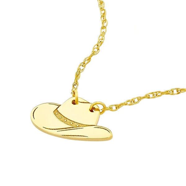 So You Mini Cowboy Hat Necklace