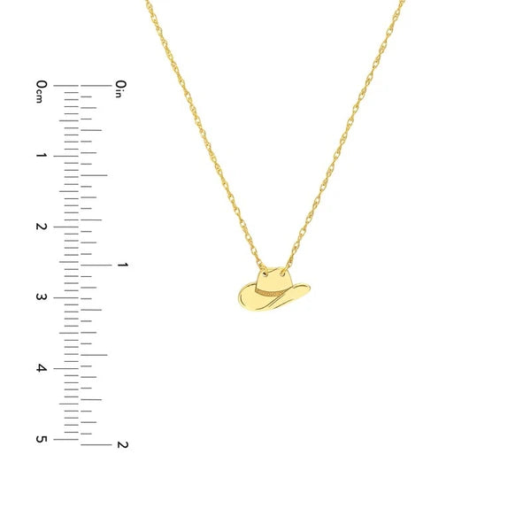So You Mini Cowboy Hat Necklace