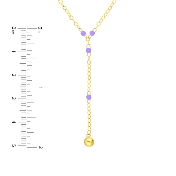 Lilac EN/Amel Layered Lariat Necklace