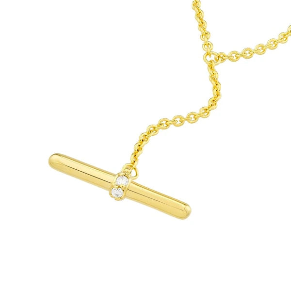 Diamond Toggle Lariat Necklace