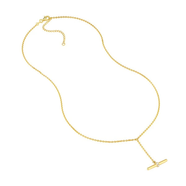 Diamond Toggle Lariat Necklace
