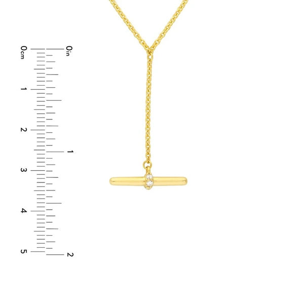 Diamond Toggle Lariat Necklace
