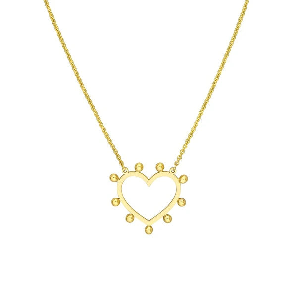 Carousel Bead Heart Necklace