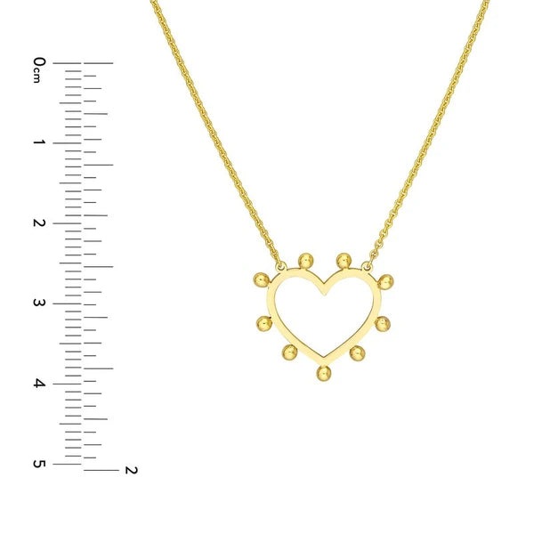Carousel Bead Heart Necklace