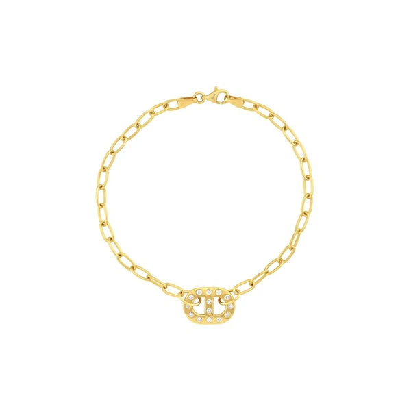 Flat Mariner Diamond Link and ForzentiN/A Bracelet