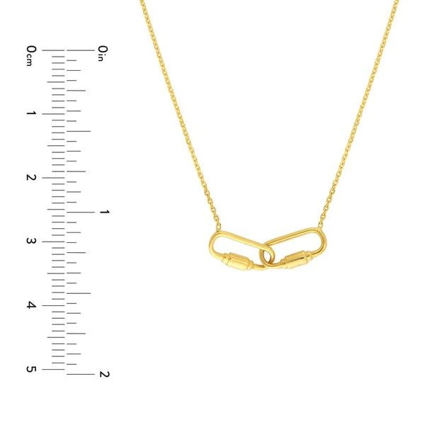Petite Carabiner Links Necklace