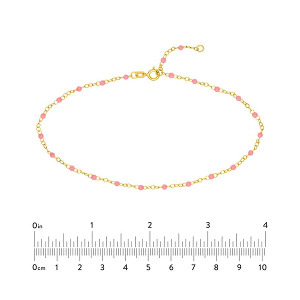 Baby Pink EN/Amel Bead Piatto Chain