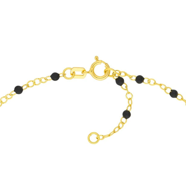 Black EN/Amel Bead Piatto Chain
