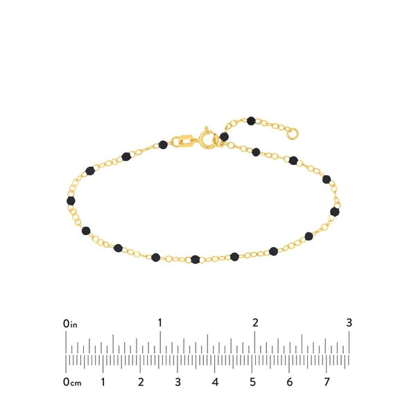Black EN/Amel Bead Piatto Chain