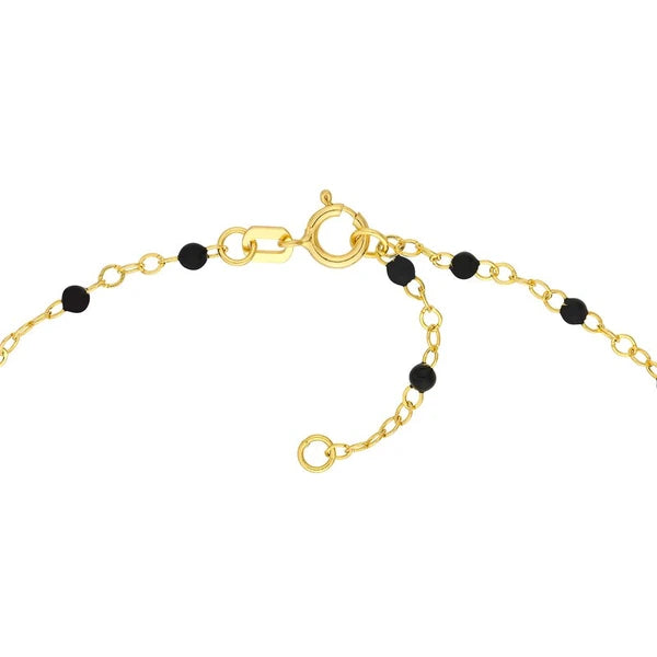 Black EN/Amel Bead Piatto Chain