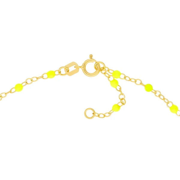 Neon Yellow EN/Amel Bead Piatto Chain