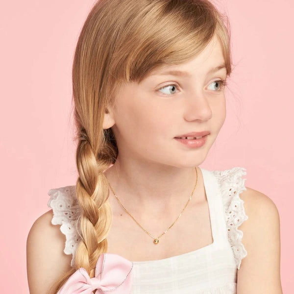 Child's Mini Puff Heart Necklace