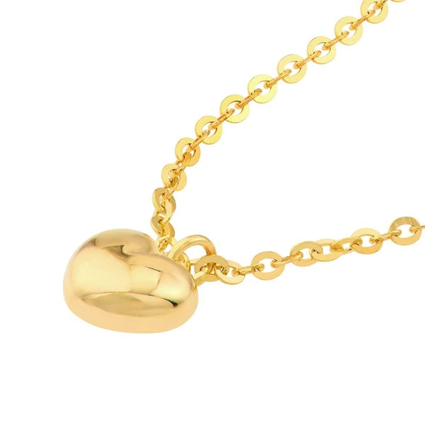 Child's Mini Puff Heart Necklace