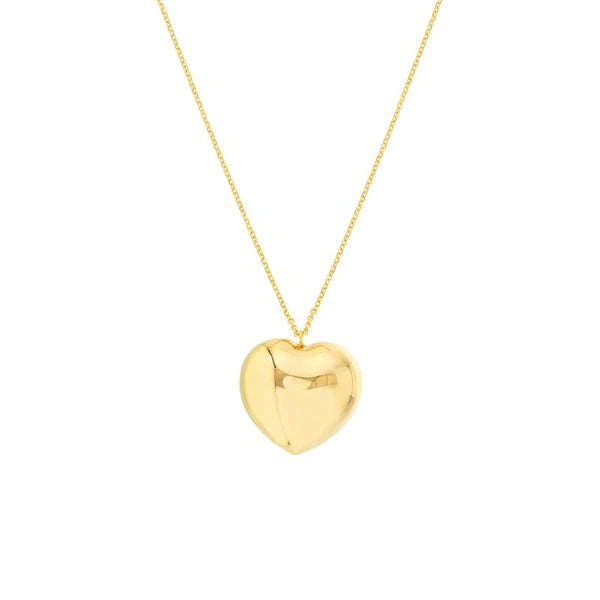 Large Puff Heart Necklace