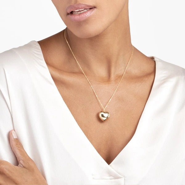 Large Puff Heart Necklace