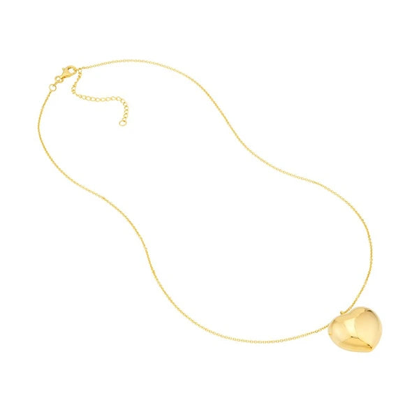 Large Puff Heart Necklace